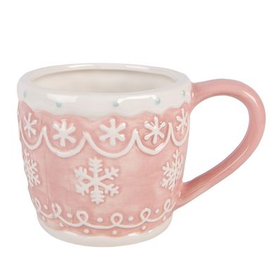 Clayre & Eef Tasse 300 ml Rosa Keramik (Gr. 14x10x9 cm / 300 ml)