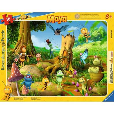 Kinderpuzzle Abenteuer auf der Klatschmohnwiese (10 Teile, Rahmenpuzzle)