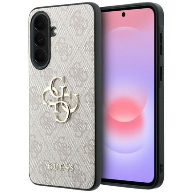 Hülle Guess Galaxy A37 Kunstleder rosa Big Logo goldfarbig