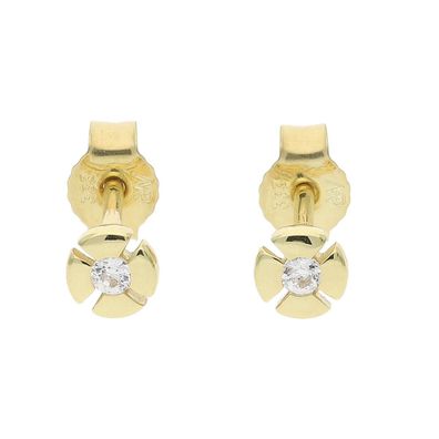 JuwelmaLux Ohrstecker 333 Gold mit synth Zirkonia JL20-06-0613