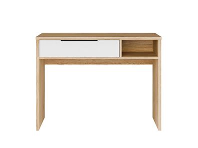 Schreibtisch 100 cm Orkney OKYB221-Q344 mit Schublade - Mauvella Eiche/Weiß Glanz