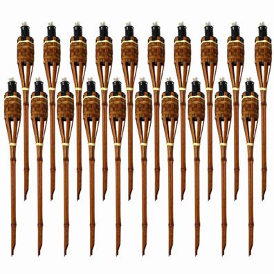 20x Bambusfackel Deluxe 90 cm dunkelbraun