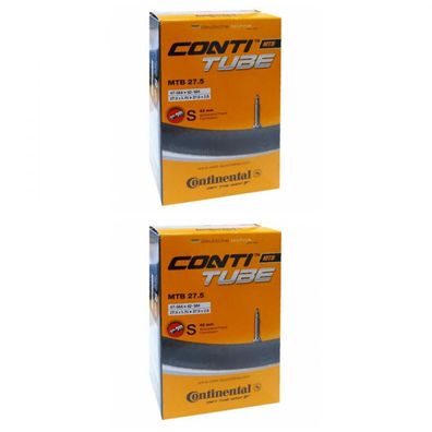 Continental 2er-Set Fahrradschlauch MTB 27,5 Zoll 1,75-2,40 SV 42 mm Ventil