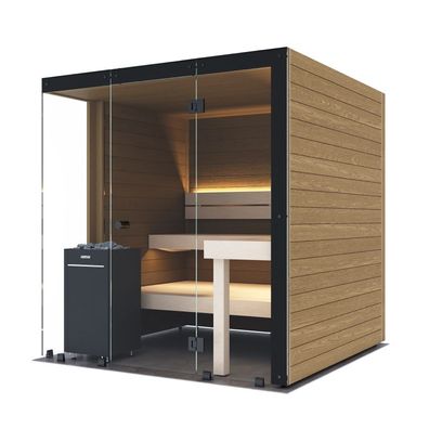 Harvia Block Left Large Saunakabine Design-Sauna aus Thermo-Erle 198x200x210cm inkl