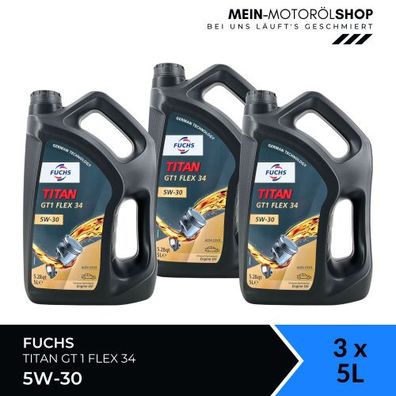 Fuchs Titan GT1 Flex 34 5W-30 3x5 Liter