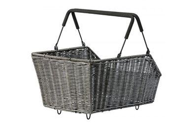 Basil Cento Rattan Look MIK 2.0 Gepäckträgerkorb 22 L - wetterfestes Kunststo