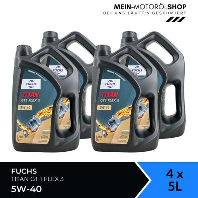 Fuchs Titan GT1 Flex 3 5W-40 4x5 Liter