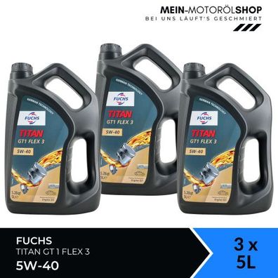 Fuchs Titan GT1 Flex 3 5W-40 3x5 Liter