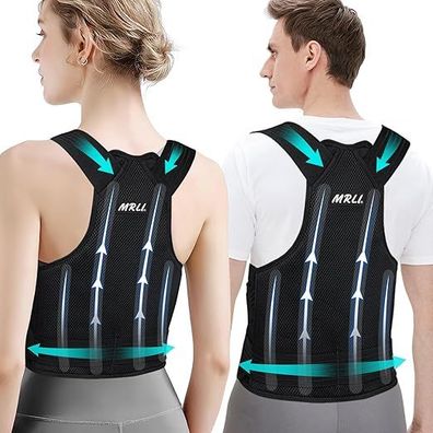 Récken Geradehalter fér Damen und Herren mit 8 Magneten verstellbar