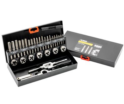 Baer Gewindeschneider Set M3-M12 HSS-G mit Windeisen Metallkassette