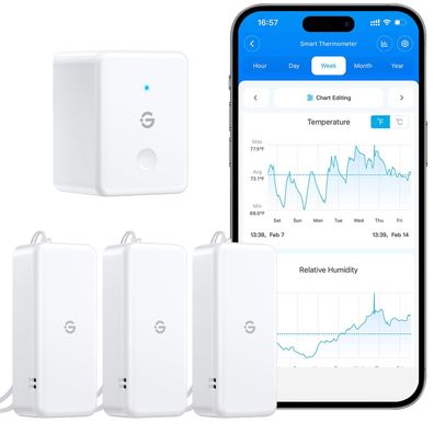 GoveeLife WLAN Hygrometer Thermometer Innen 3er Set mit Gateway