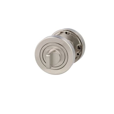 WC Rosettenpaar Edelstahl-Optik rund - Bad Türrosetten Schraubrosetten Ø 52mm