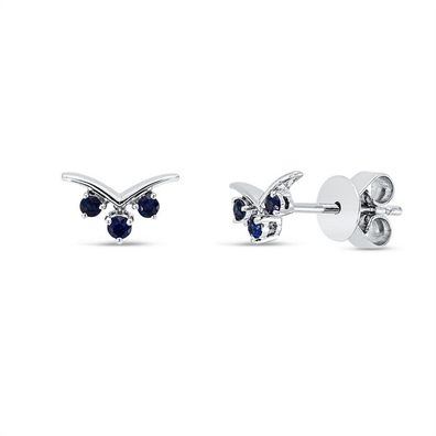 Luna Creation - 2U789W8-2 - Ohrstecker - Damen - 750WG - mit Saphir und Saphiren