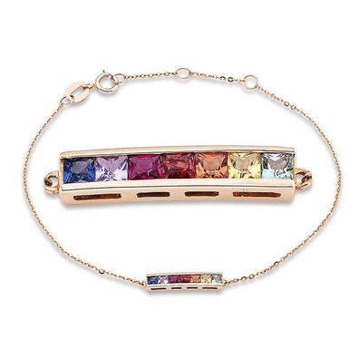 Luna Creation - 5E082R8-7 - Armband - Damen - 750RG - mit Saphir - 15-17,8cm