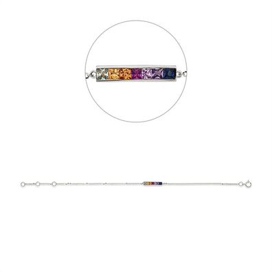 Luna Creation - 5E082W8-3 - Armband - Damen - 750WG - mit Saphir - 15-17,8cm