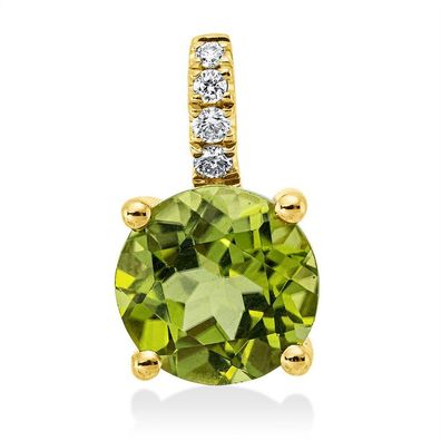 Luna Creation - 3I666G8-1 - Anhänger - Damen - 750GG - mit Brillanten und Peridot