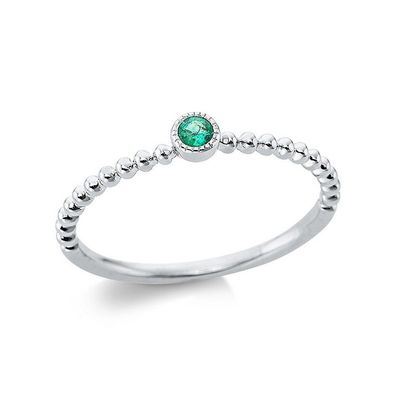 Luna Creation - 1BF01W853-10 - Ring - Damen - 750WG - mit Smaragd - Weite 53