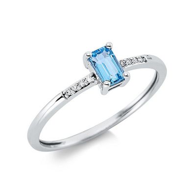 Luna Creation - 1DC36W854-2 - Ring - Damen - 750WG - mit Diamanten und Topas