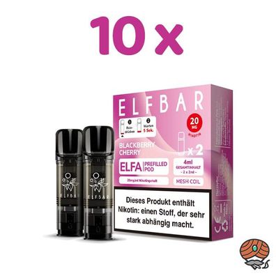 ELFBAR ELFA POD Blackberry Cherry 20mg/ml Nikotin 10x 2 Pods