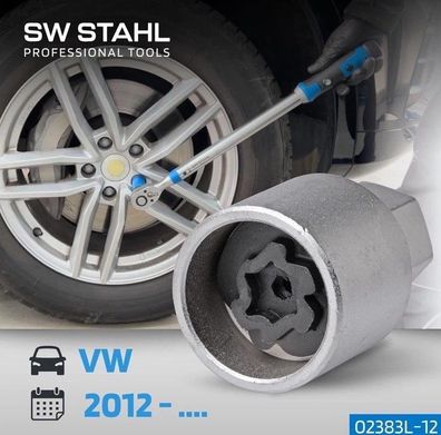 SW-Stahl 02383L-12 Felgenschloss Adapter Code 532 Radsicherung Schlüssel für VW