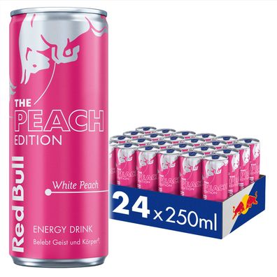 Red Bull Peach Edition Pfirsich-Nektarine - 24×250 ml Tray - Energy Drink mit P
