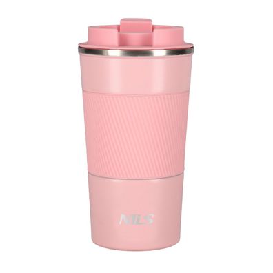 NILS Thermobecher Rosa 510 ml Isolierbecher Edelstahl Reisebecher