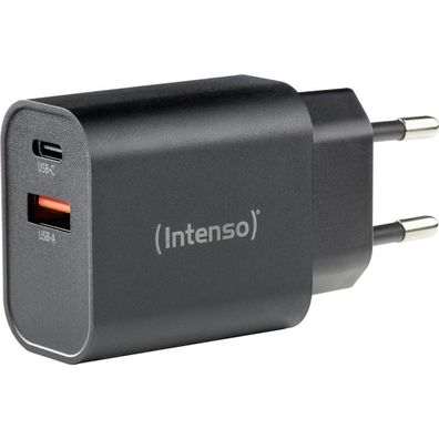 Intenso USB Ladeadapter 30W Schnellladegerät mit USB-C PD und USB Anschluss