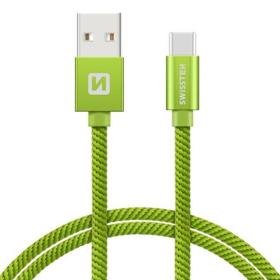 Swissten Textile Universal Quick Charge 3.1 USB-C Daten- und Ladekabel 20 cm