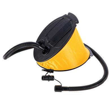 NILS CAMP Fußpumpe Doppelhub Luftpumpe mit Schlauch und 3 Ventilaufsätzen