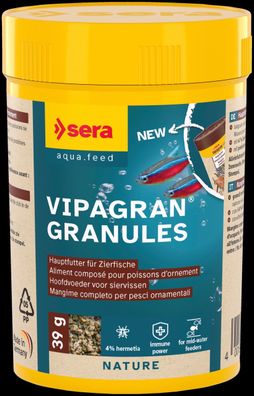 Sera Vipagran Granules Nature 100ml - Granulat Hauptfutter für Zierfische