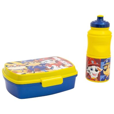 Paw Patrol 2er Set Kinderflasche (380 ml) und Brotdose im Geschenkkarton