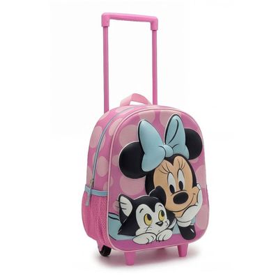 Disney Minnie Mouse Kinder Rucksack Trolley 3D Rollrucksack Kita Reise