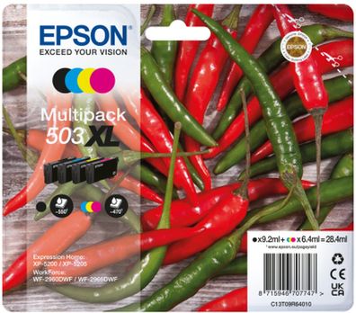 Epson 503XL Multipack - 4er-Pack - XL - Schwarz, Gelb, Cyan, Magenta - original - Bli