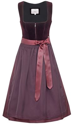 Dirndl Bidingen 65cm Länge pflaume