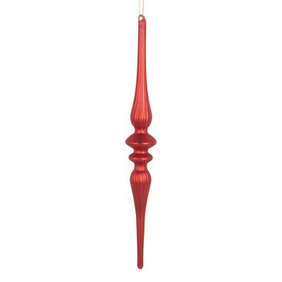 Clayre & Eef Weihnachtsanhänger Ø 4x29 cm Rot Glas (Gr. Ø 4x29 cm)