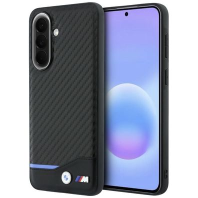Hülle BMW Galaxy A37 Carbon Optik schwarz Logo Metall Tricolor
