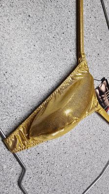 Herren String minimalistisch extrem elastisch Lycra in Silber oder Gold Metallic