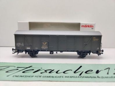 MÃ¤rklin H0 AC 4736 Postwagen "10 J Postmuseumshop" Post2-t-13 / NEM / DBP / OVP weiÃ