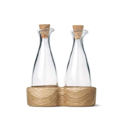 Kay Bojesen - Öl & Essigflasche mit Halter aus Eiche