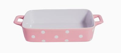 Rosafarbende kleine Auflaufform Isabelle Rose Backform