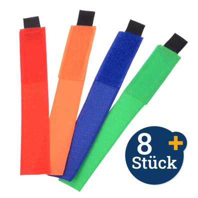Kabel Klettbänder 8-teilig 18cm Länge verschiedene Farben Werkzeug Elektronik