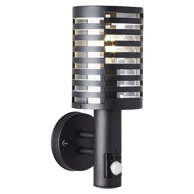 Brilliant Wandleuchte "VENLO" IP44 Metall / Glas mit Sensor 96424/76