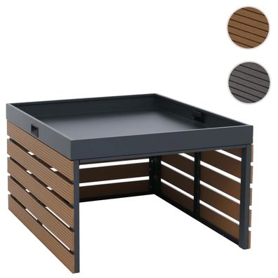 XL Mähroboter-Garage mit Pflanzkasten HWC-Q70, WPC Metall 47x72x89cm