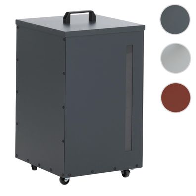 Pelletbehälter HWC-Q30, Füllstandsanzeige Rollen Sieb 62x36x36cm Metall