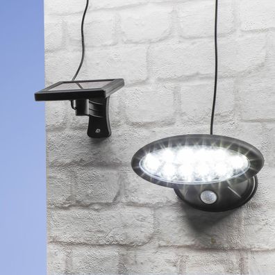LED Solarleuchte Solarlampe mit Bewegungsmelder Außen Sensor Fluter Strahler HI