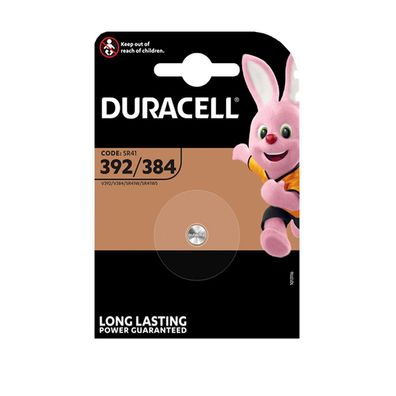 Duracell 392 / 384 Knopfzelle Uhrenbatterie 1,55 V SR41W AG3 LR41 L41 192