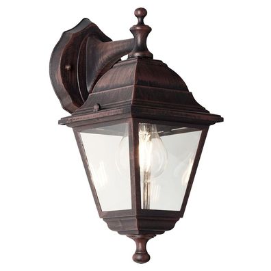 Brilliant Wandleuchte "NISSIE" E27 IP44 Metall rostfarben 31x14x19cm 90992A55