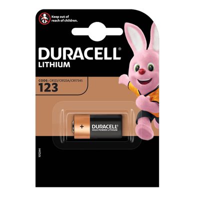 Duracell 123 CR17345 DL123A CR123A 3V Photo Lithium Batterie im 1er Blister