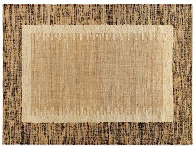 Teppich aus Jute, Wolle und Baumwolle 150x210 cm