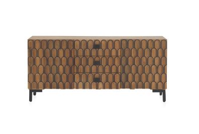 Sideboard aus massivem Mangoholz, braun